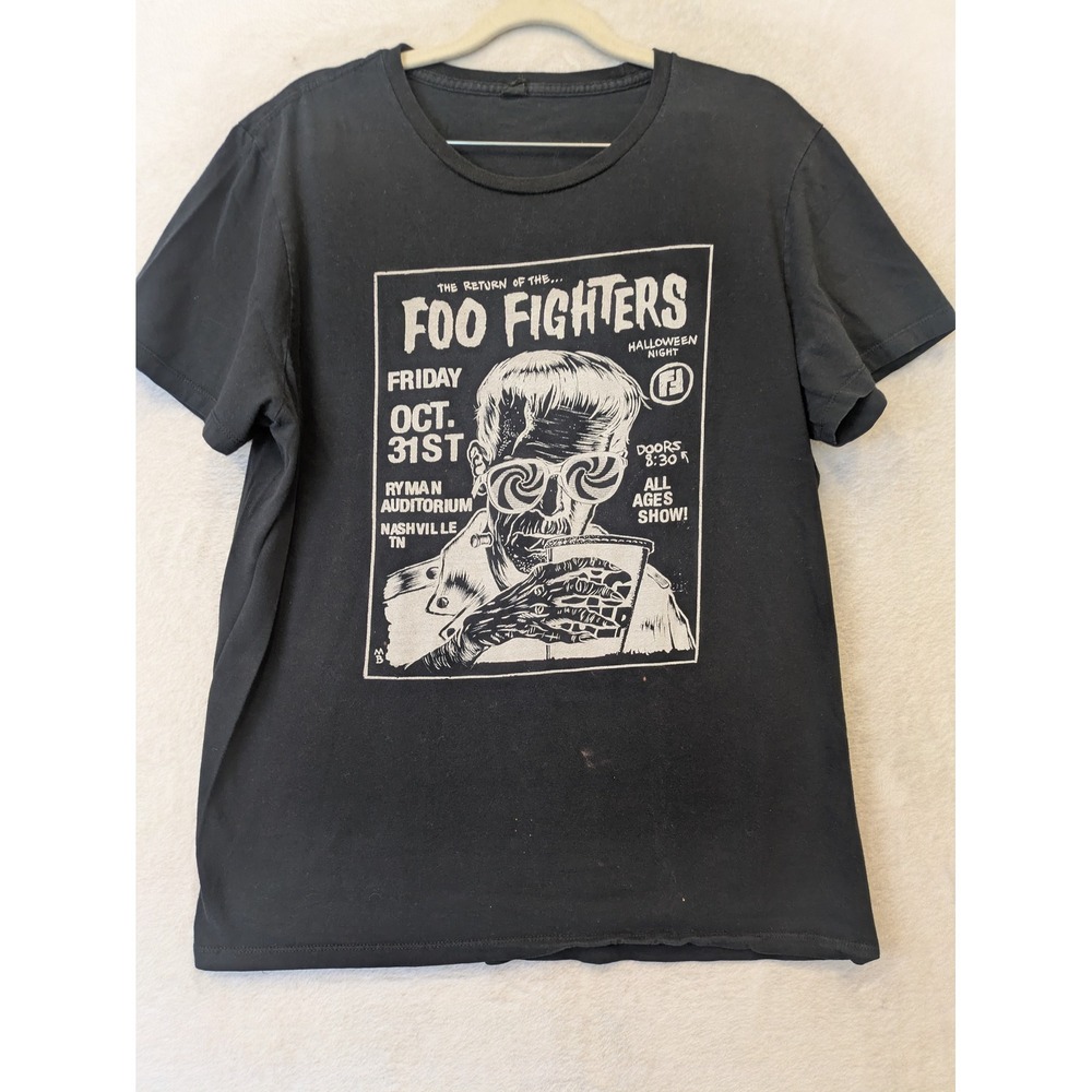 Foo Fighters T-Shirt Men's Large Black Ryman Auditorium Concert Graphic